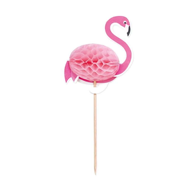 Flamingo-Cocktailspieße, 6 cm, 10 Stück