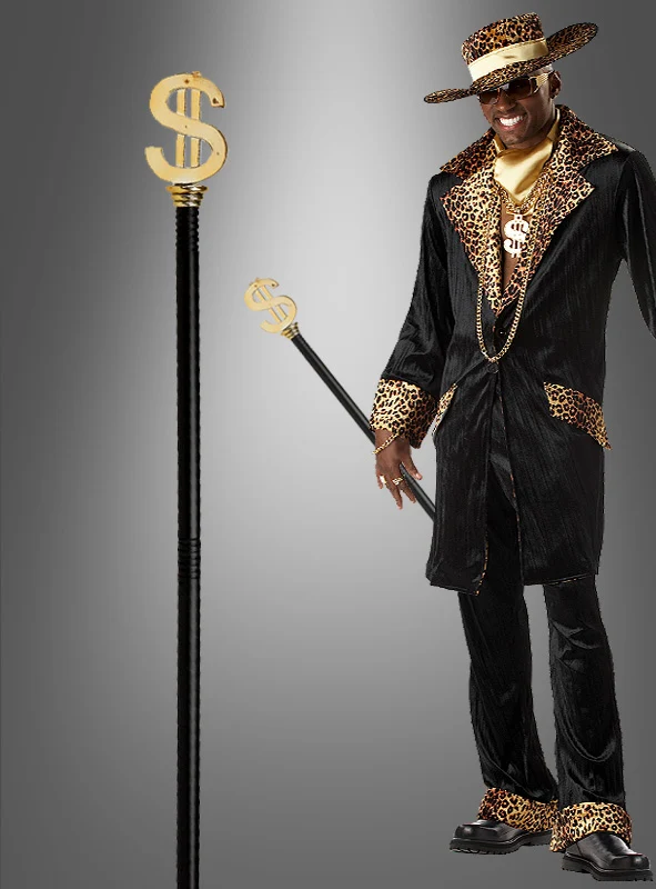Stab mit Dollar Zeichen 68cm