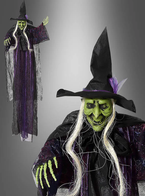 Grüne Hexe 130cm Halloween Hängedeko
