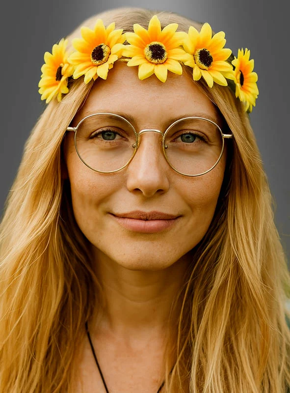 Sonnenblumen Haarkranz für Hippies
