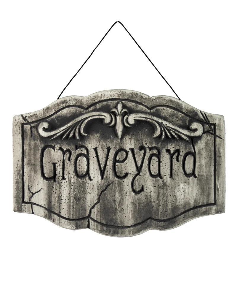 "Graveyard" Hängeschild 29 x 27cm