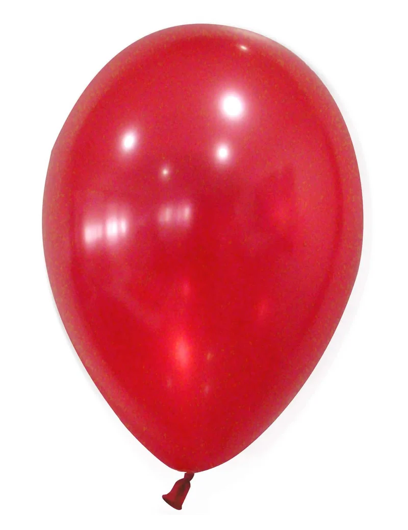 50 Metall-rotfarbende Luftballons