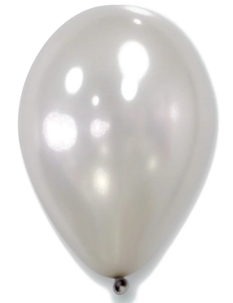 50 silberfarbene Luftballons