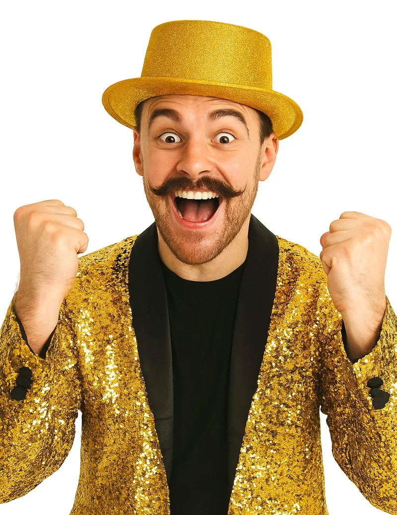 Zylinder für Erwachsene gold