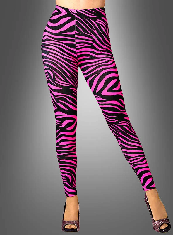 Pink Leggings mit Zebra Muster