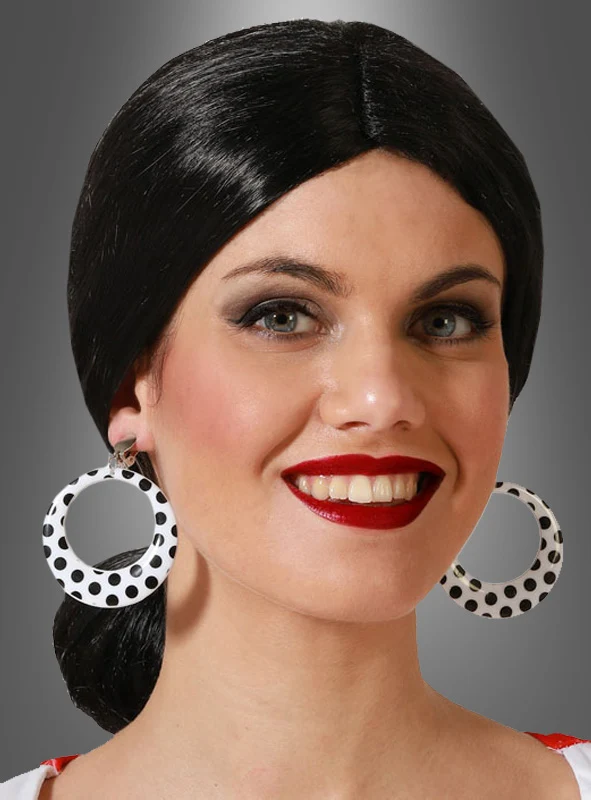 Polka Dot Ohrringe 50er Jahre
