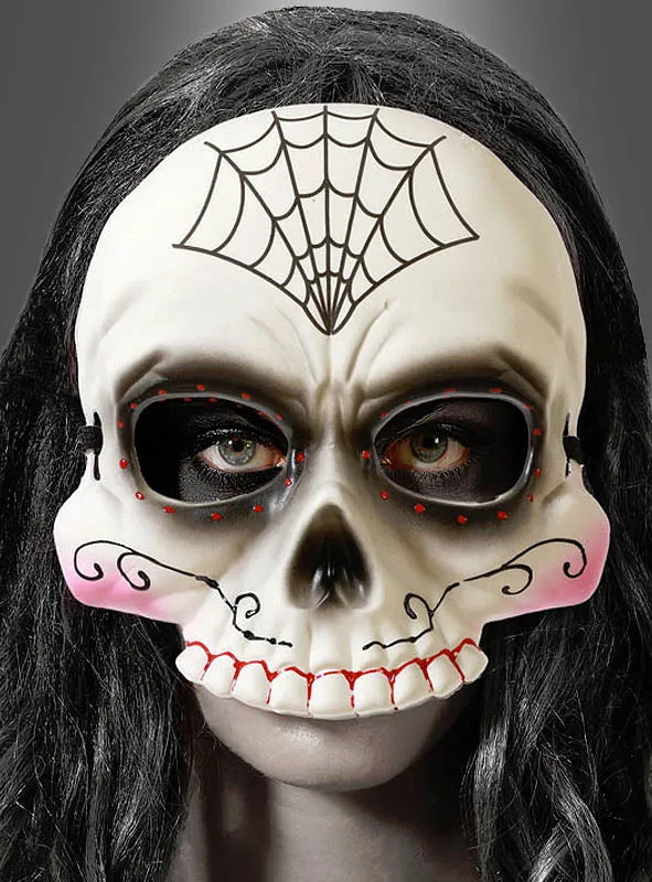 Tag der Toten Halbmaske Totenkopf