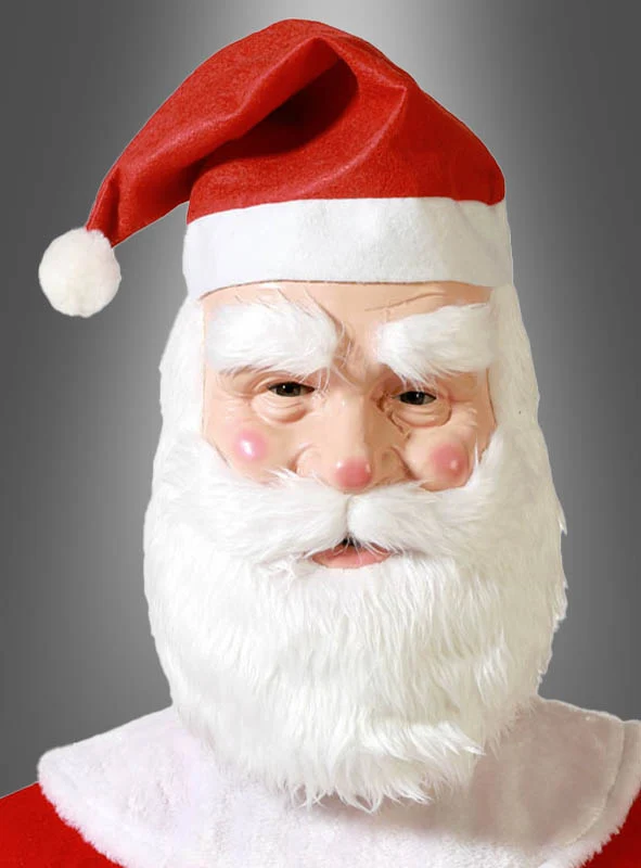 Weihnachtsmann Maske und Mütze