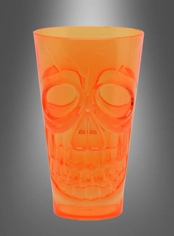 Halloween Trinkglas mit Totenkopf