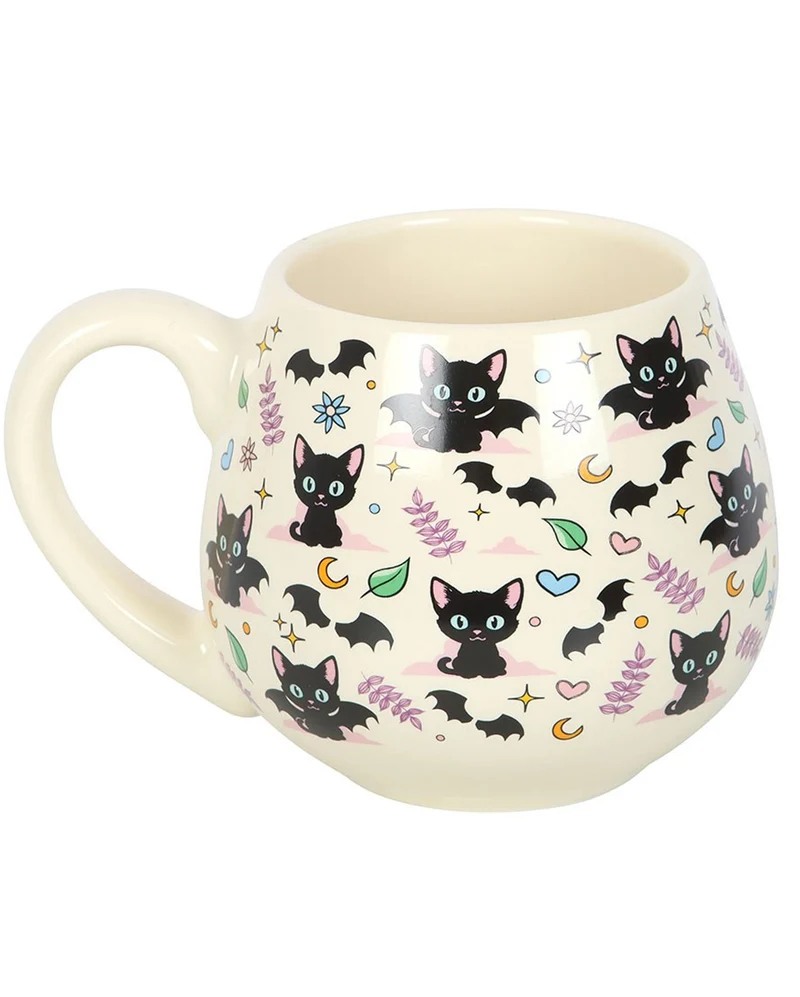 „Cute & Creepy“ Kaffeetasse mit Mystic Katzenmotiv