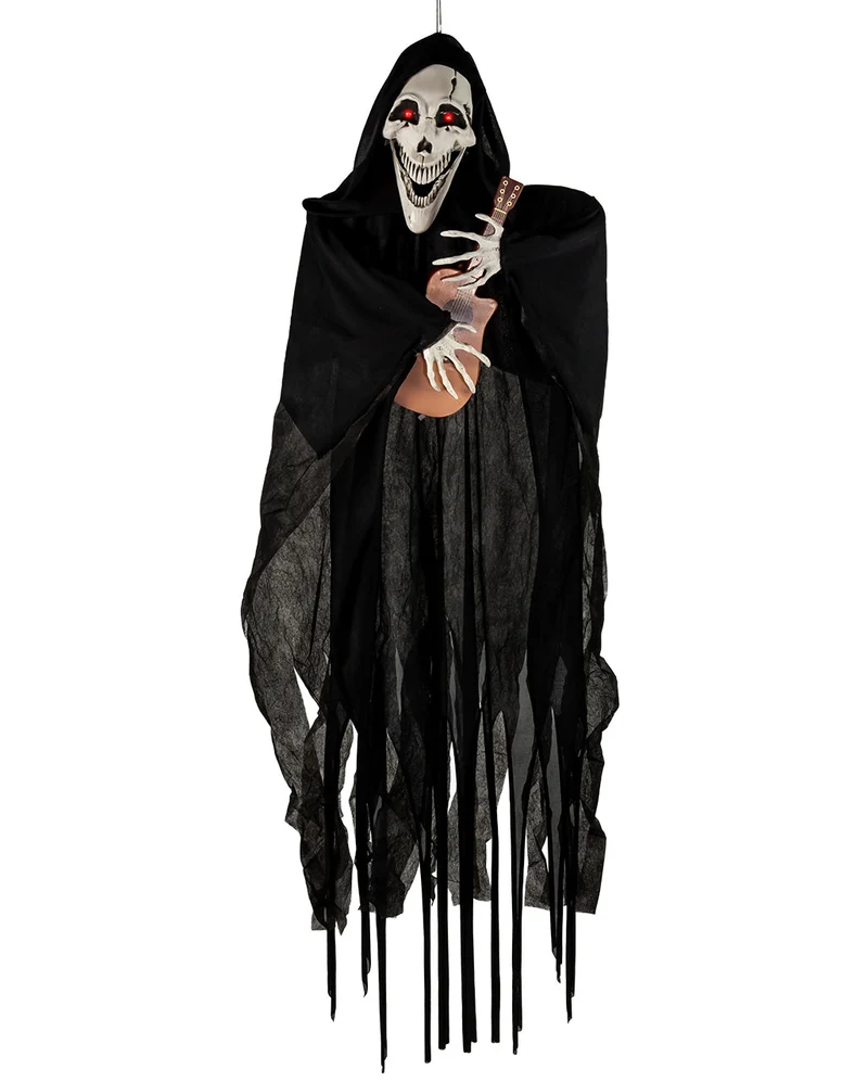 Skelett Reaper mit Gitarre Animatronic 120cm