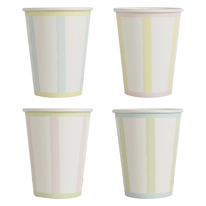Bunte Becher Pastell 11cm 8Stk
