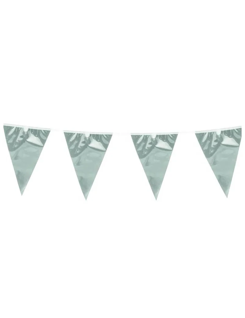 Wimpel-Girlande silber 10 m
