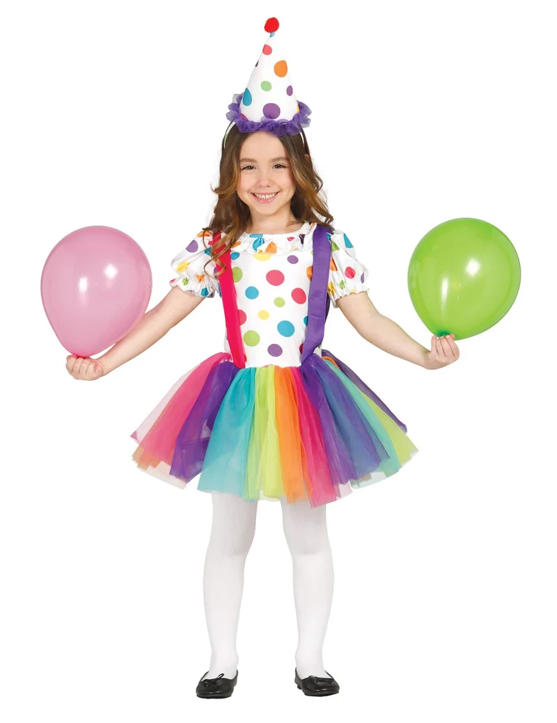 Clownskostüm mit Tüllrock für Kinder