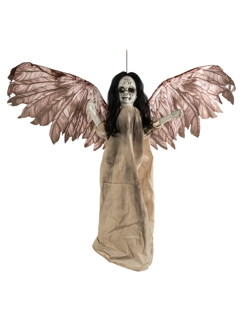 Verzauberte Geisterpuppe mit Flügel Animatronic 90cm