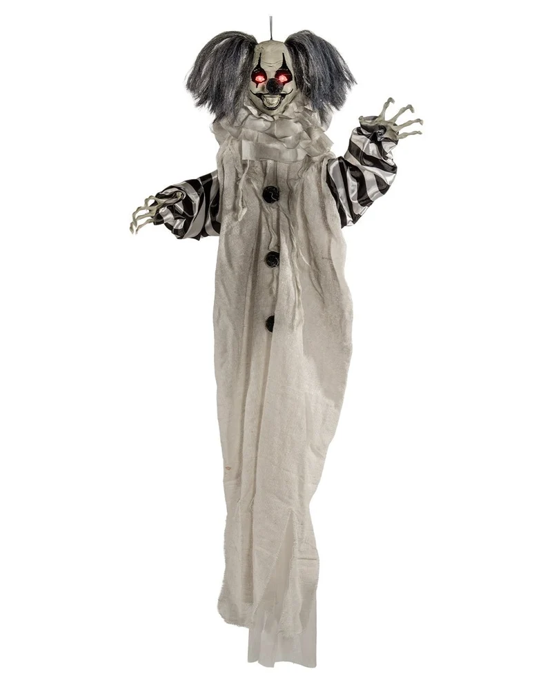 Splatter Sparky Horrorclown Animatronic mit Licht, Sound & Bewegung 110cm