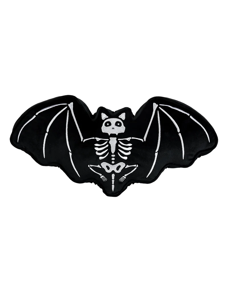 Fledermaus Skelett Dekokissen 52cm