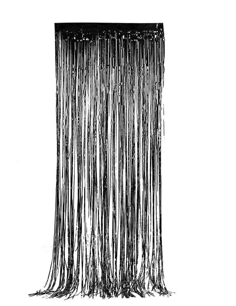 Schwarzer Vorhang mit Glitzer