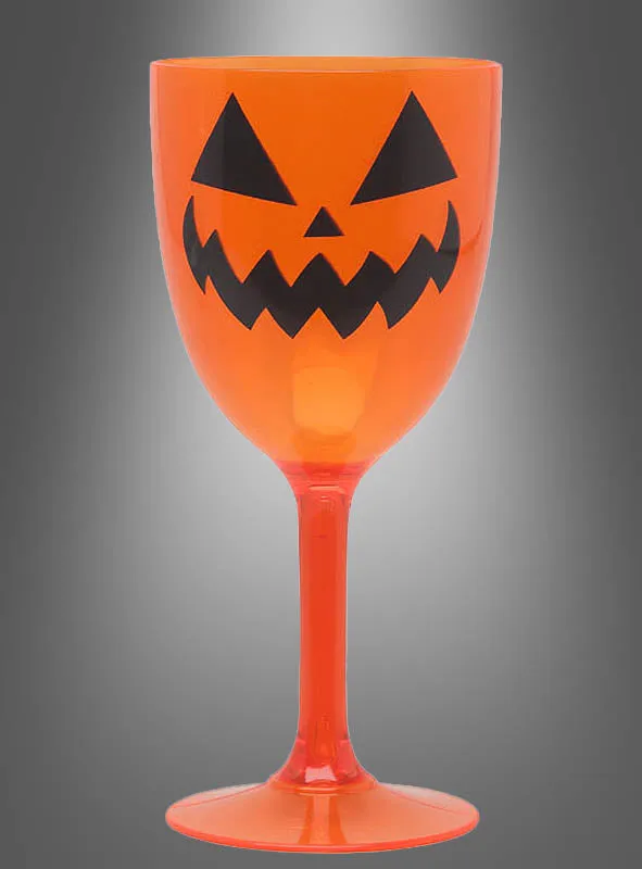Trinkglas mit Kürbisgesicht 19cm