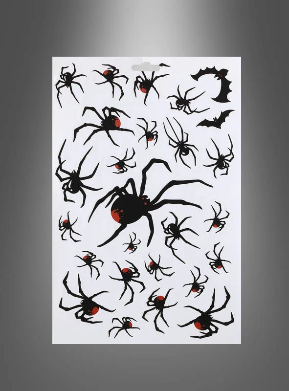 Spinnen Aufkleber Halloween Deko
