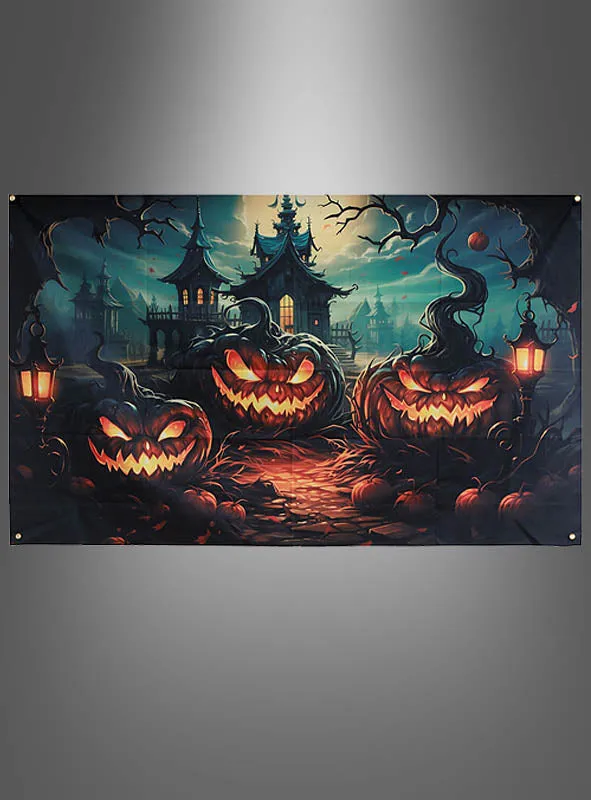 Halloween Wandbild Kürbisse 110cm x 180cm