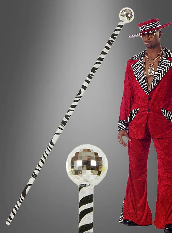Gehstock Macho Pimp in Zebra oder Leo 96cm