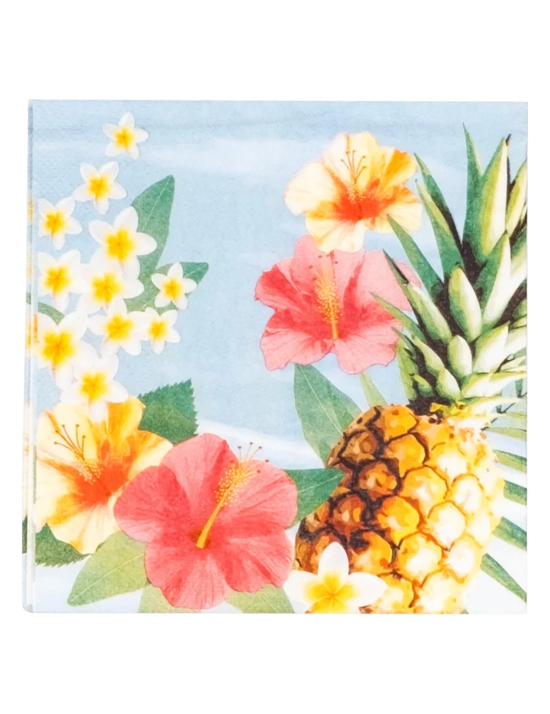 Servietten Hawaii-Party 33 x 33cm bunt 20 Stück