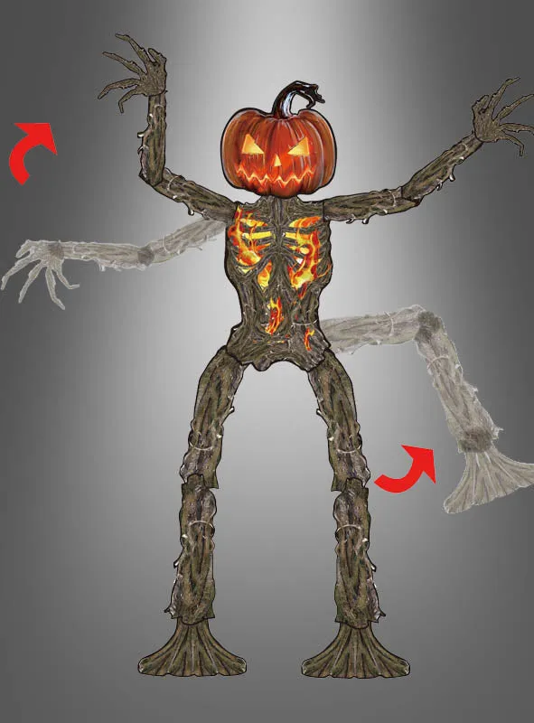Verstellbares Kürbis Monster Wanddeko 100cm