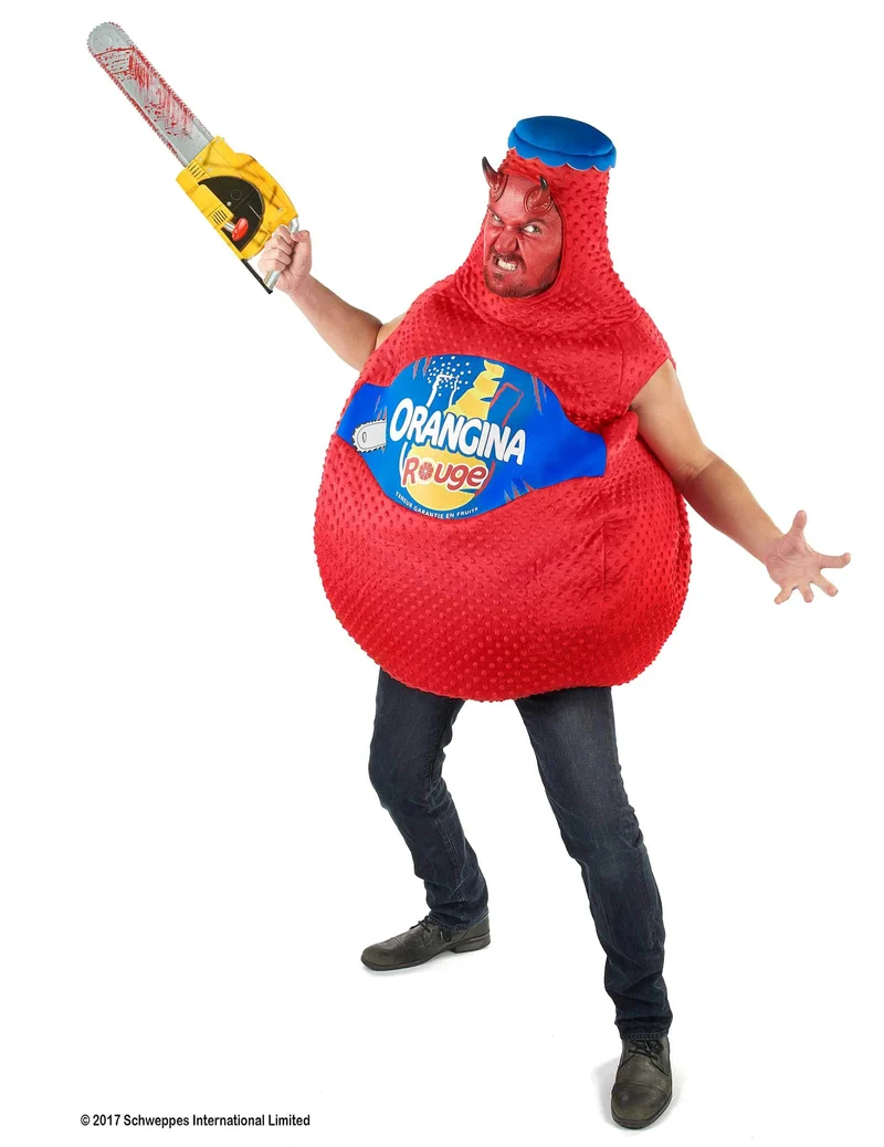 Kostüm Orangina™ Flasche Blutroange in Rot