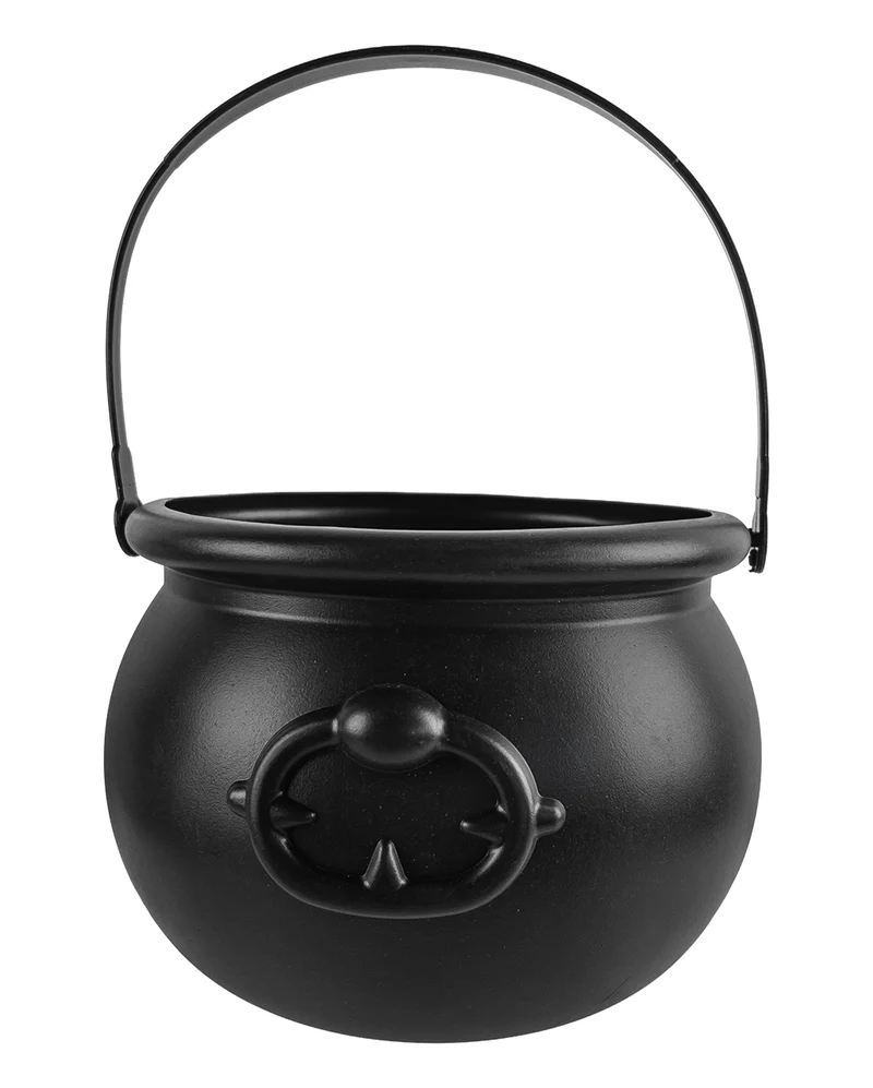 Schwarzer Hexenkessel mit Henkel 18cm Ø