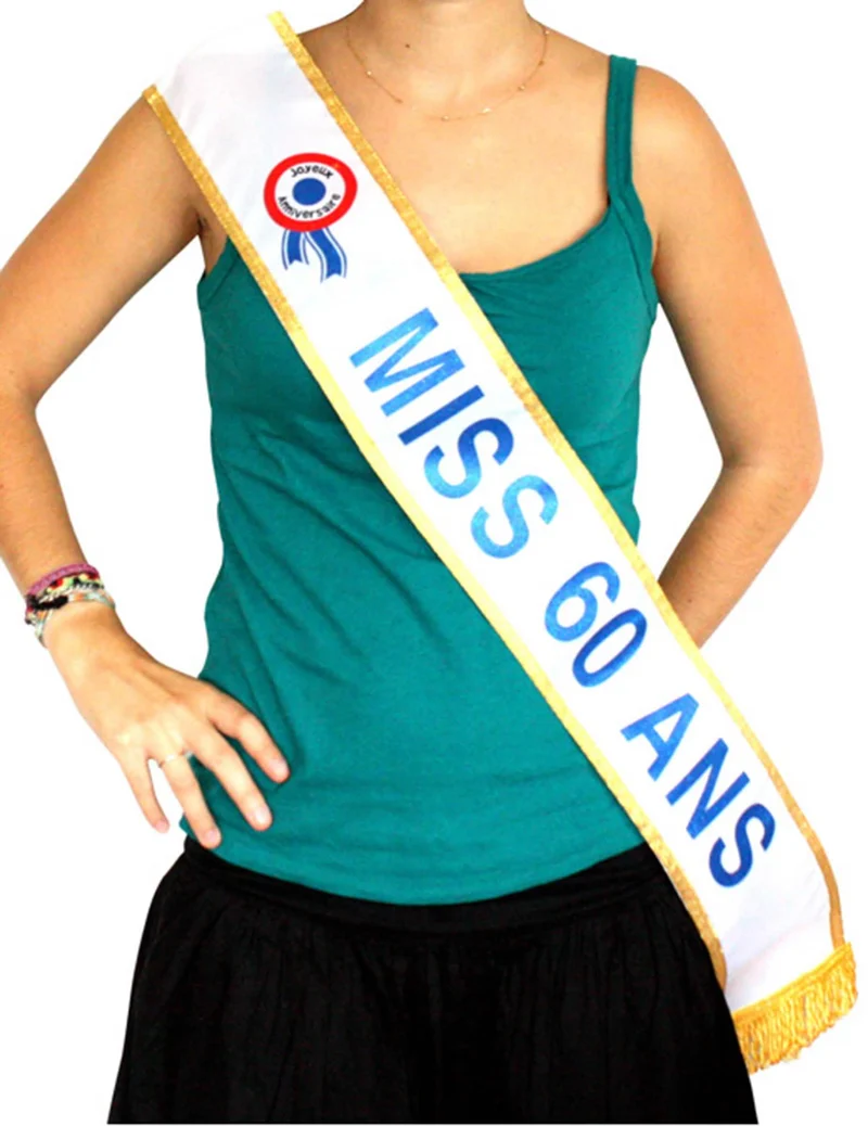 Schärpe Miss 60 Jahre