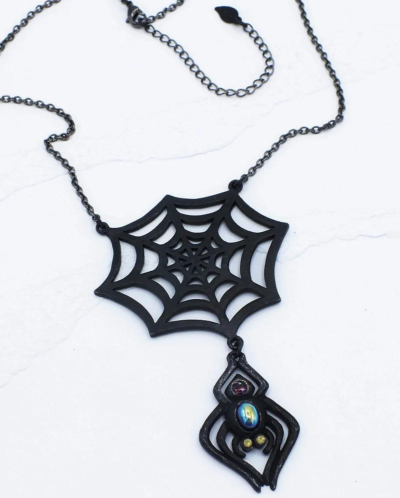 Gothic Kette Spinne mit Netz