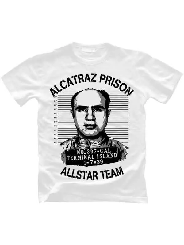 Alcatraz Prison Wear Allstar Team T-Shirt weiss-schwarz