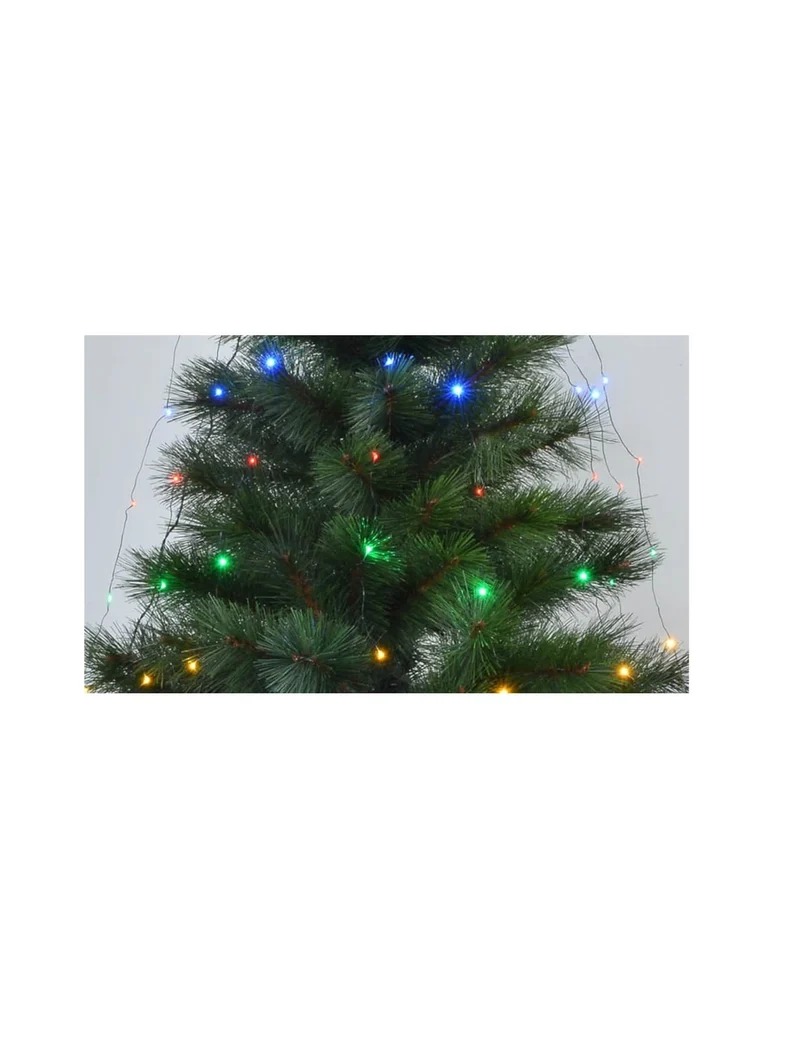 Mehrfarbiger Lichtervorhang für Weihnachtsbaum 1,5 m 240 LED Tropfen