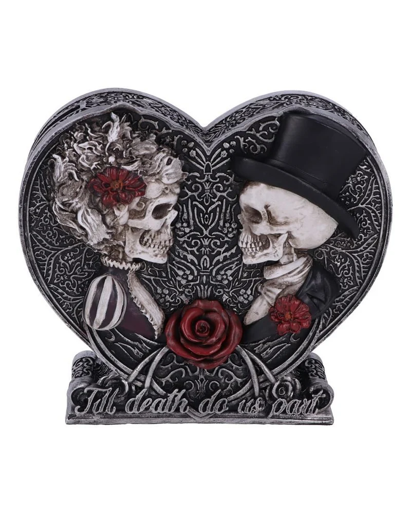 Gothic Skelett Liebespaar Spardose 17,1cm