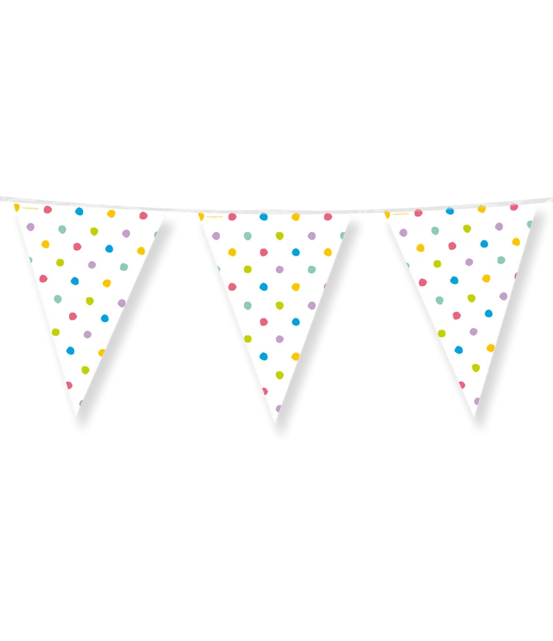 Bunte Punkte Girlande 4m