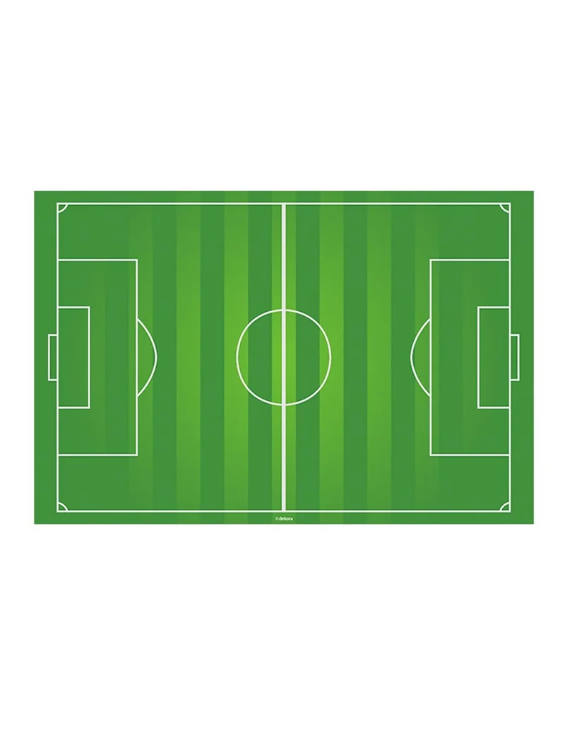 Fussballfeld Tortenoblate grün-weiss 20 x 30 cm