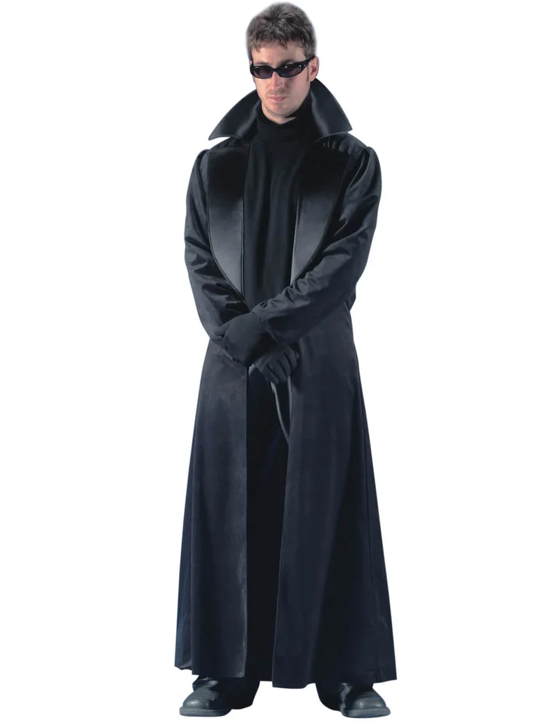 Schwarzes Mantel-Kostüm für Herren