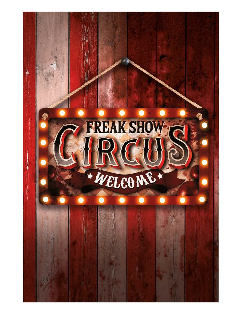 Dekorationsschild für Halloween Zirkus
