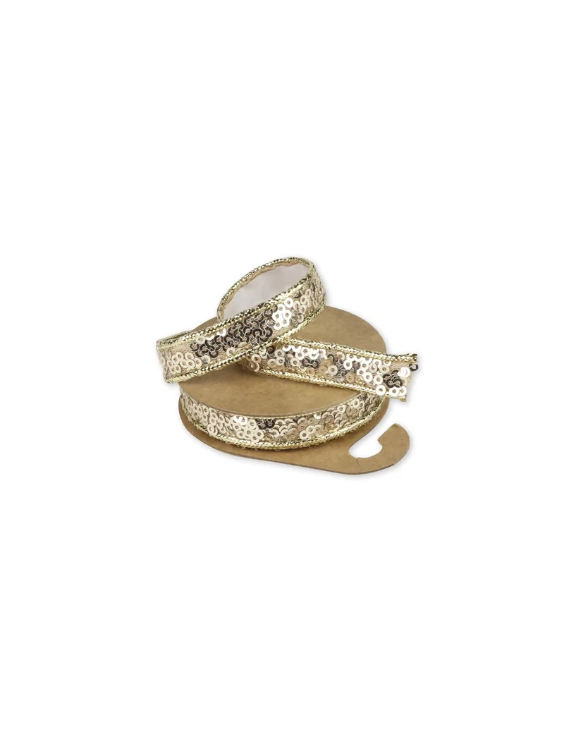 Goldglitzer-Paillettenband 1,2 cm x 2 m
