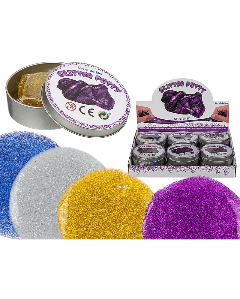 Dose mit Glitzerknete