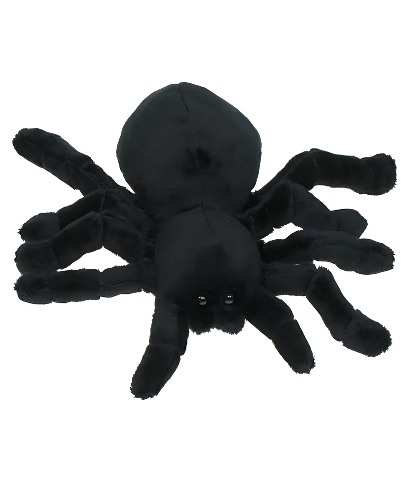 Schwarze Plüsch Spinne 18cm