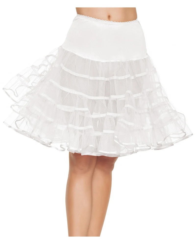 Knielanger Petticoat weiß