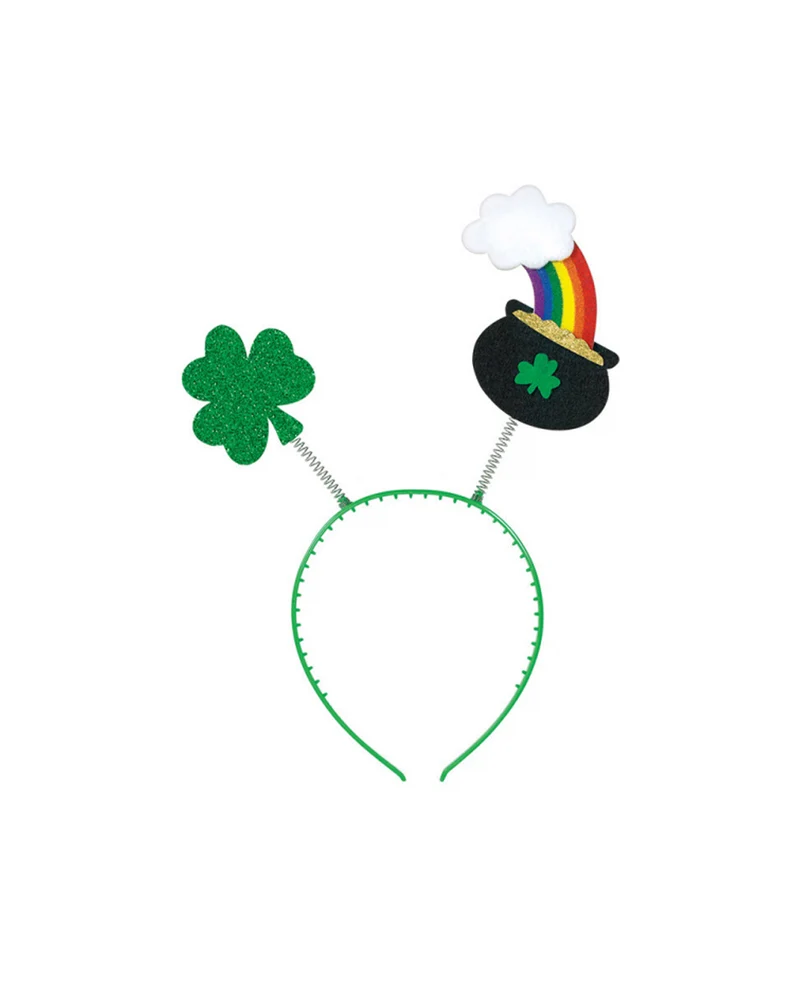 St. Patricks Day Haarreif mit Regenbogen