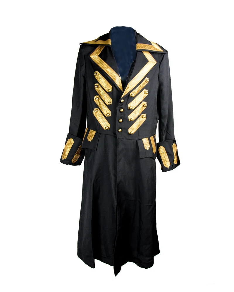 Deluxe Piraten Kostümjacke Schwarz