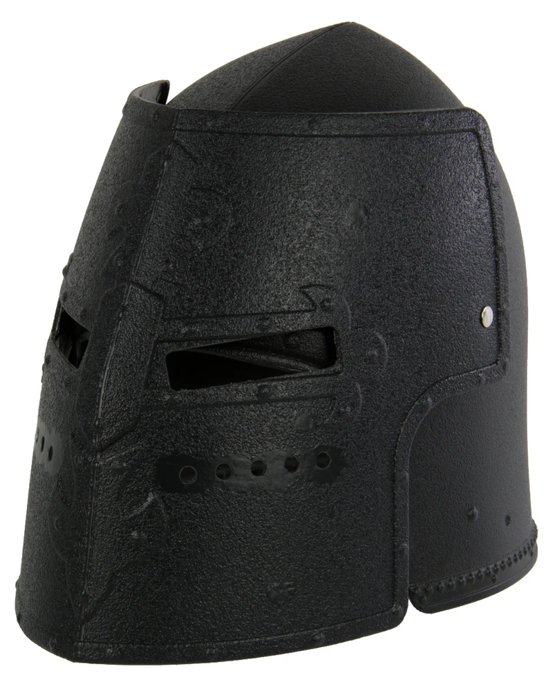 Schwarzer Ritterhelm für Kinder