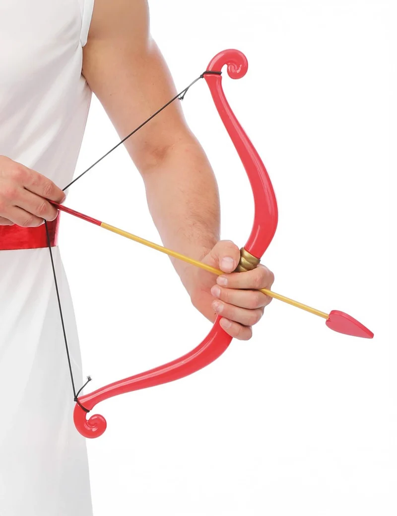 Amorbogen und Pfeil Set Rot 55 cm