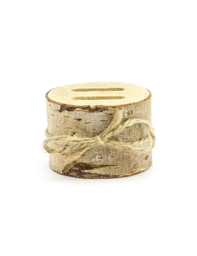 Eheringbox Holzscheibe 6 x 4 cm rustikale Hochzeit