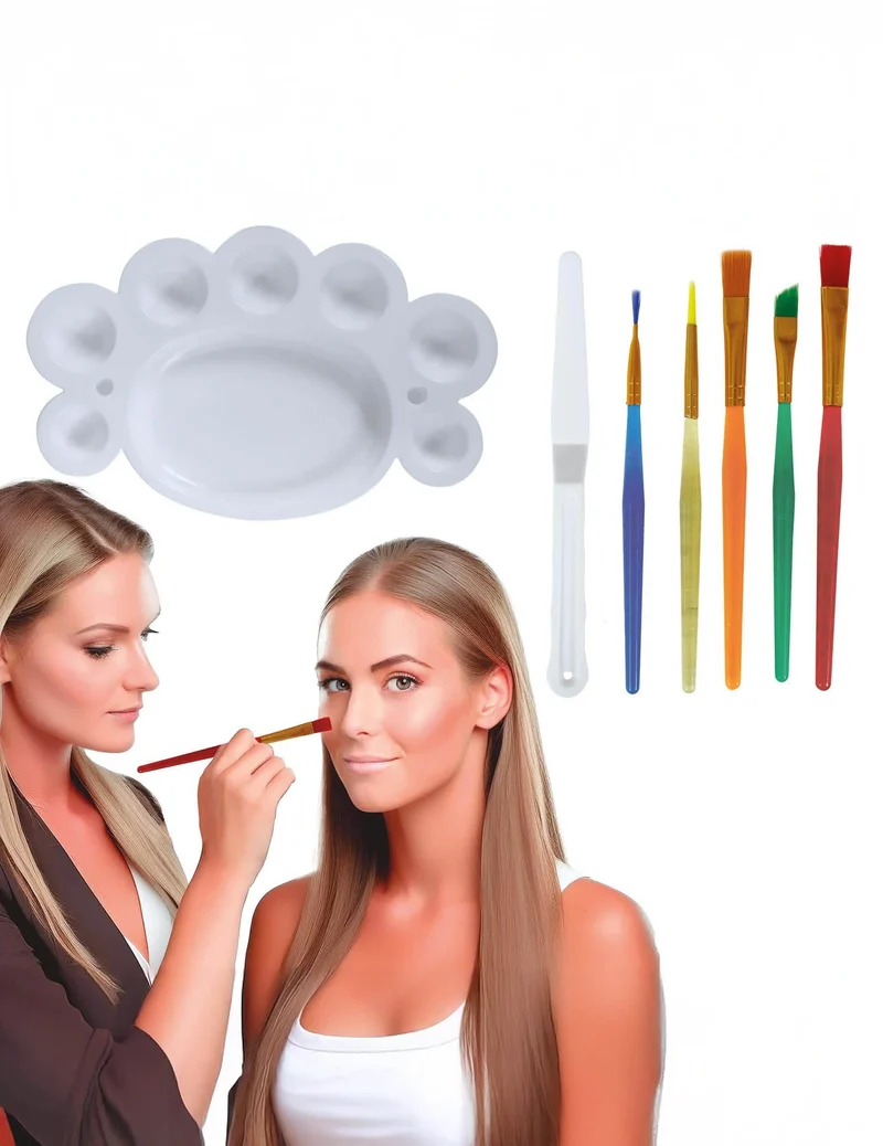 Schminkpinsel und Paletten-Set