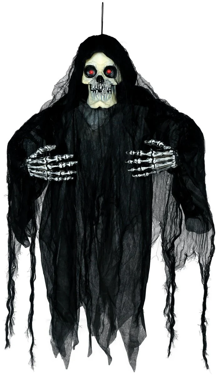 Halloween Puppe Skelett mit Licht, Sound und Bewegung 1,20m